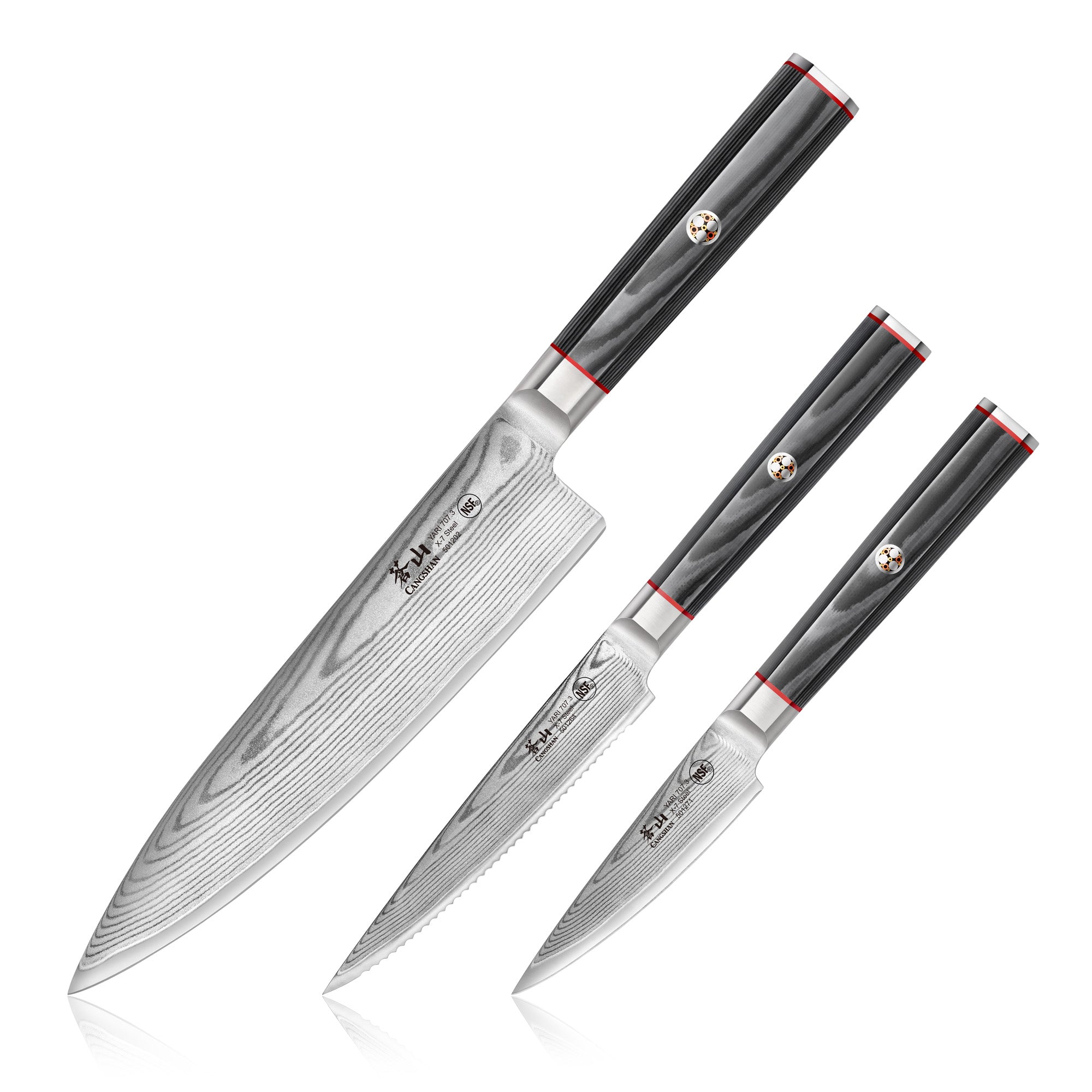 Cangshan YARI 3-piece Starter Knife Set, Ash Box