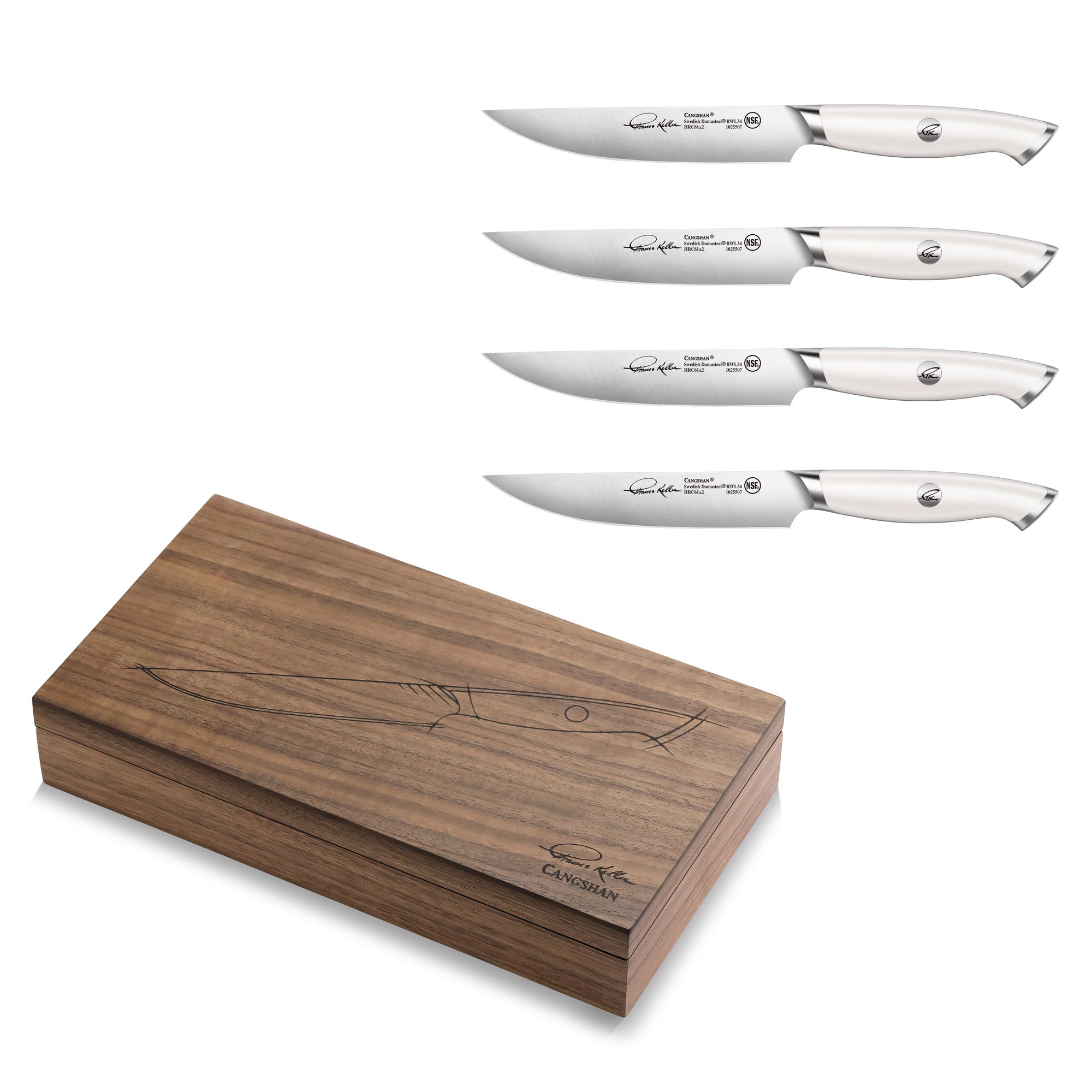 Thomas Keller Signature Collection 4-piece Steak Knife Set, White
