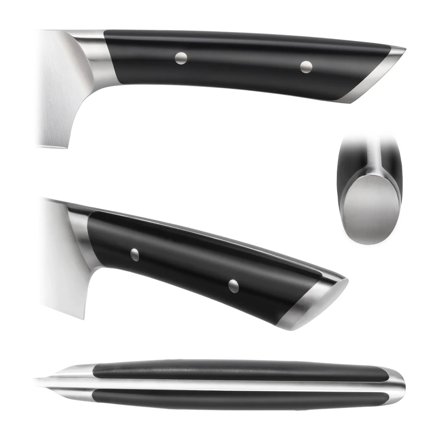 Cangshan HELENA Series 4-Piece Fine-Edge Steak Knife Set, Forged German Steel, Black