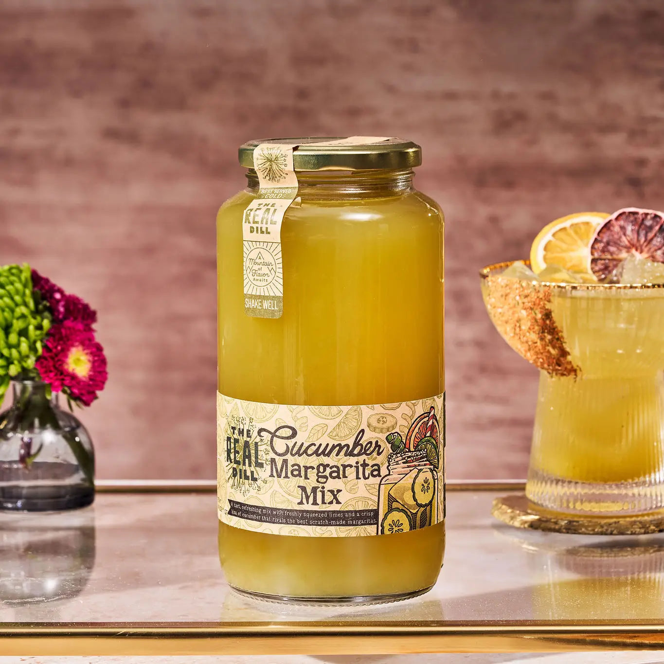 The Real Dill Cucumber Margarita Mix, 32 oz