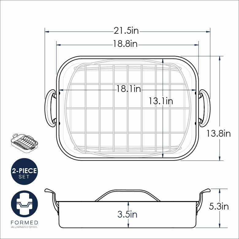 Nordicware Extra Large Copper Roaster with Rack