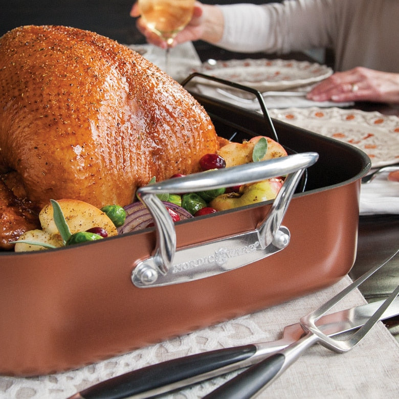 Nordicware Extra Large Copper Roaster with Rack