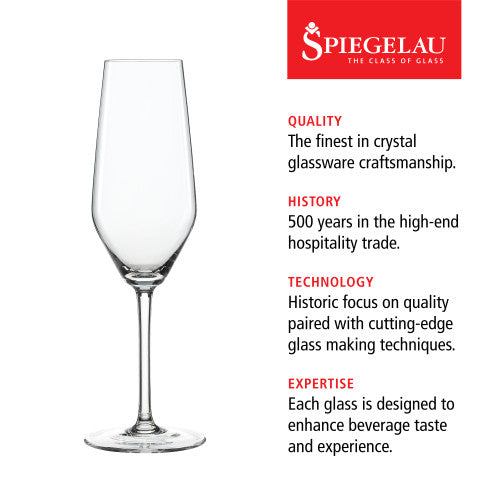 Spiegelau Style Champagne Flute, 8.5 oz, Set of 4
