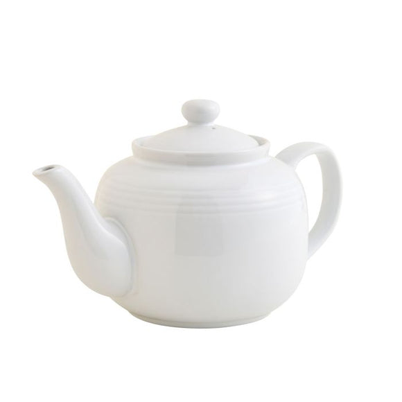 House of Prill Teapot with Stainless Steel Infuser, White