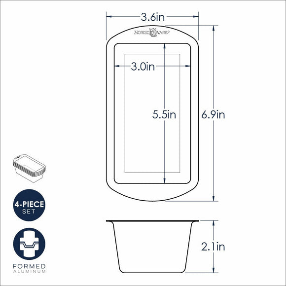 Nordicware Mini Loaf Pans, Set of 4
