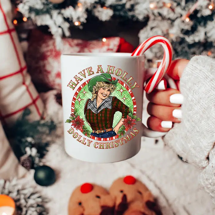 Have A Holly Dolly Christmas Mug, 11oz