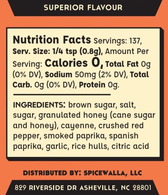 Spicewalla Hot Honey BBQ Rub, 3.6 oz