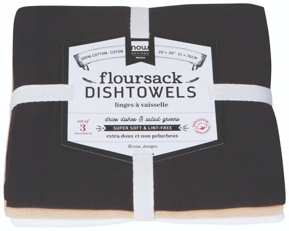 Now Designs Floursack Dishtowels, Set of 3