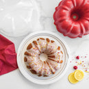 Nordicware Red Formed Bundt® Pan with Cake Keeper-4