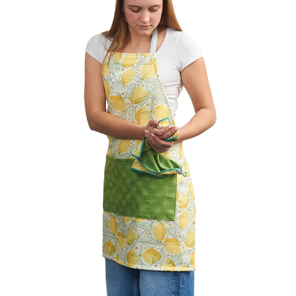 Once Again Home Co. Attach and Go Apron - RJW Lemon Sparkle