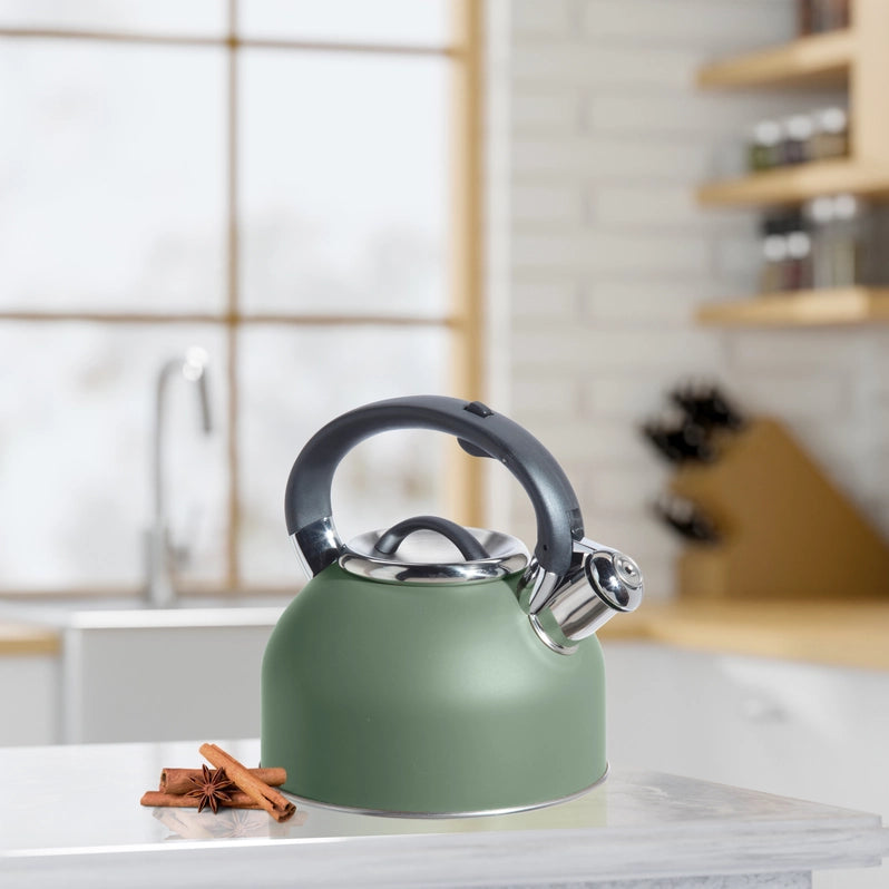 OGGI Stovetop Whistling Tea Kettle, Sage Green