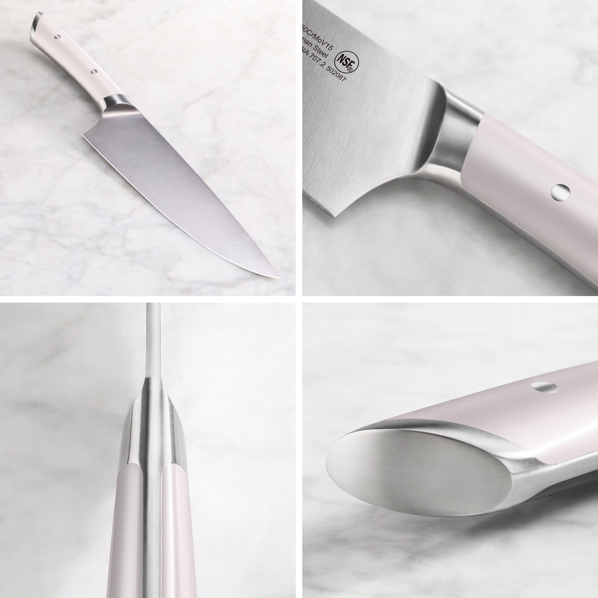 Cangshan HELENA Series German Steel 10-piece Knife Block Set, White-7