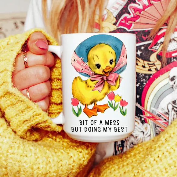 Bit of A Mess But Doing My Best Retro Mug, 11oz