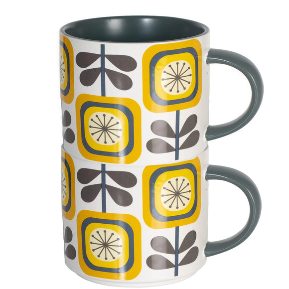 Mod Lounge Paper Co Mid Century Sunflower Matte Mug