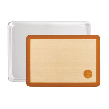 Mrs. Anderson's Baking Half-Size Baking Sheet & Silicone Mat Set