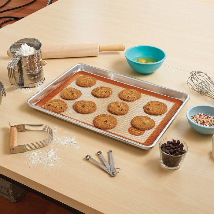Mrs. Anderson's Baking Half-Size Baking Sheet & Silicone Mat Set