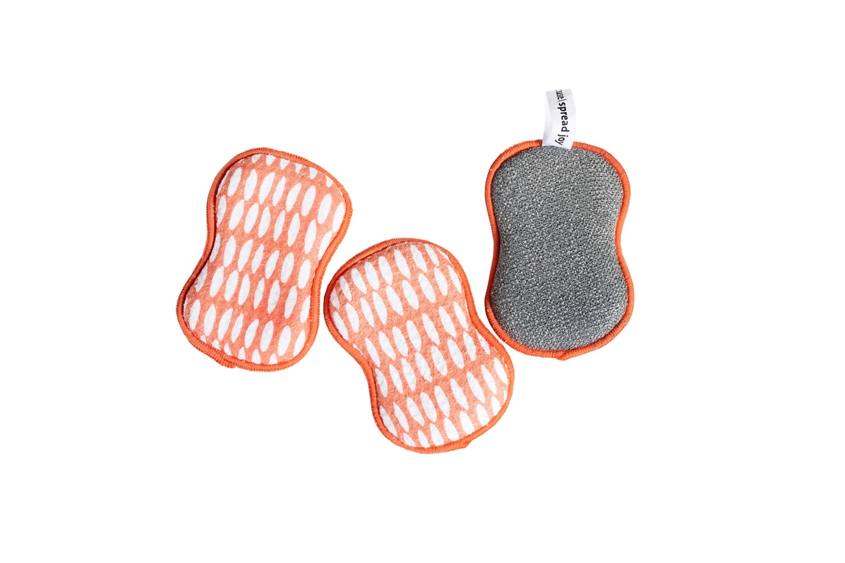 Once Again Home Co. Re:Usable Sponge, Set of 3 - Beans, Multiple Colors