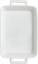 HIC Porcelain Lasagna Pan, White
