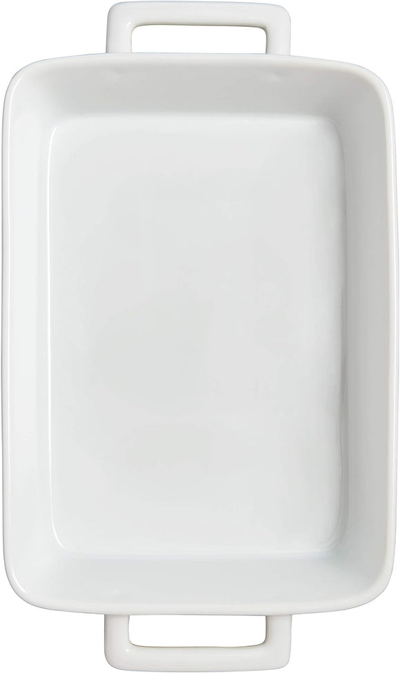 HIC Porcelain Lasagna Pan, White