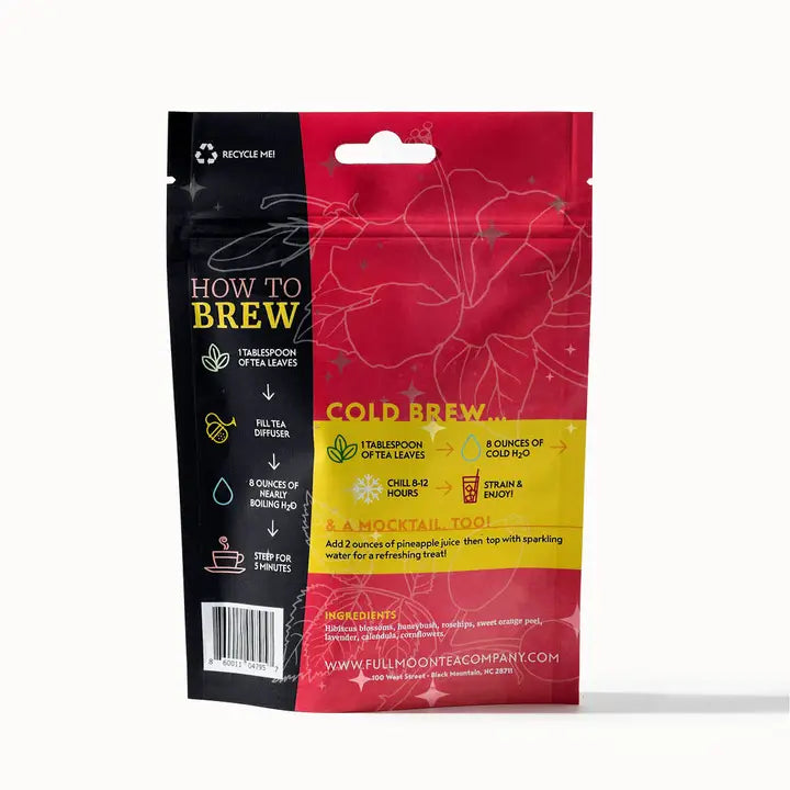 Full Moon Tea Company Hibiscus Lavender Herbal Tea