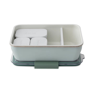Rigwa SS Insulated Bento Box Kit, 9x6, Sage