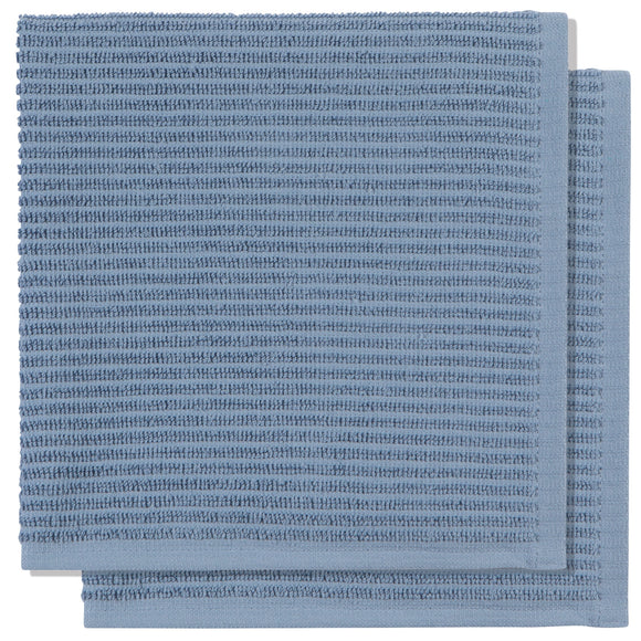 Now Designs Ripple Dishcloths, Set of 2, Slate Blue