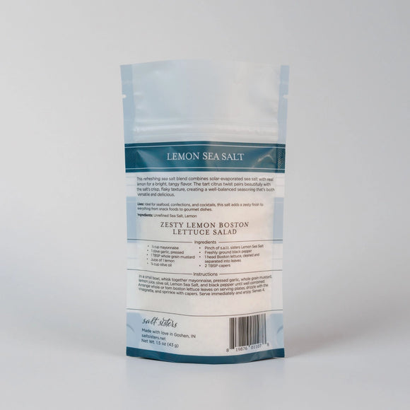 Salt Sisters All-Natural Lemon Sea Salt, 2 oz