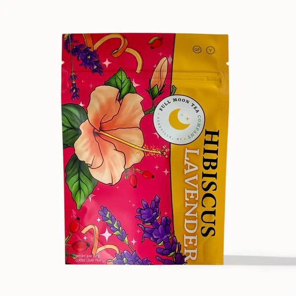 Full Moon Tea Company Hibiscus Lavender Herbal Tea
