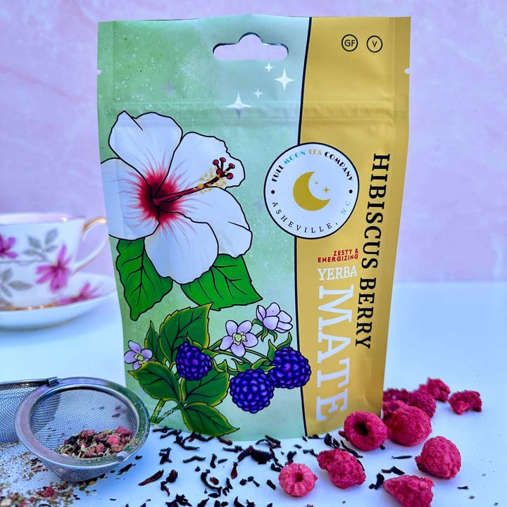 Full Moon Tea Company Hibiscus Berry Yerba Mate