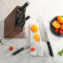 Cangshan HELENA 6pc Knife Block Set, Forged German Steel, HUA Acacia Block, Black-6