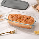 Fox Run Glass Loaf Pans with Lids, Set of 2-8
