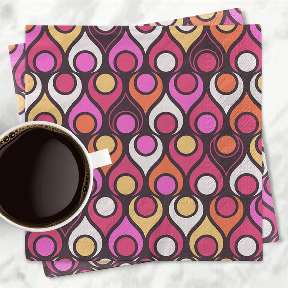 Mod Lounge Paper Co Cocktail Napkin Circle in Teardrop