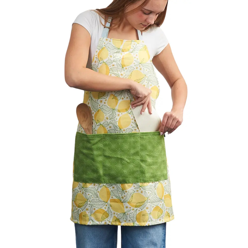Once Again Home Co. Attach and Go Apron - RJW Lemon Sparkle