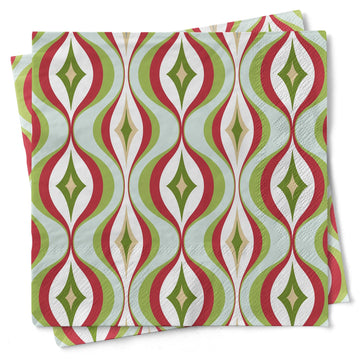 Mod Lounge Paper Co Cocktail Napkin Diamond in Waves