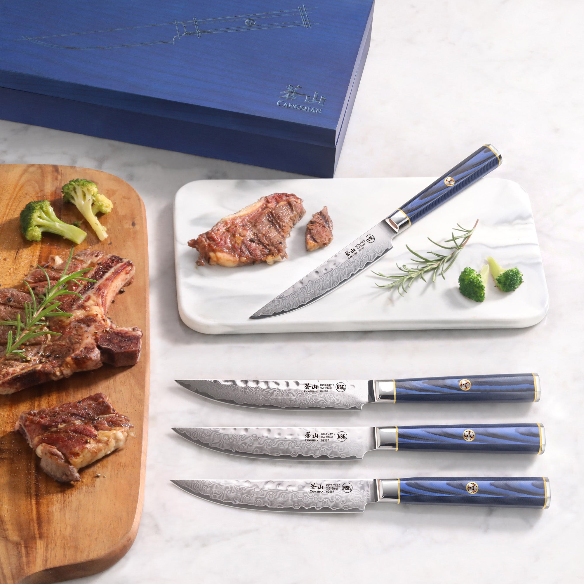 Cangshan KITA 4-piece Steak Knife Set, Ash Box