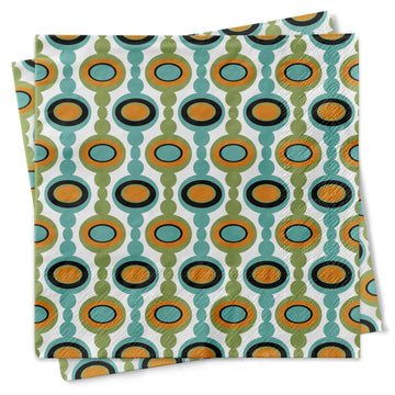 Mod Lounge Paper Co Cocktail Napkin Oval Links