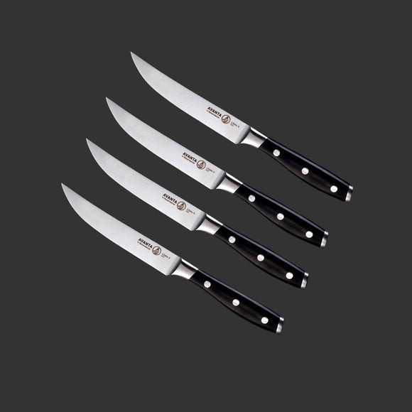 Avanta Fine Edge Steak Knife Set, POM Handle, 4 Pc. set