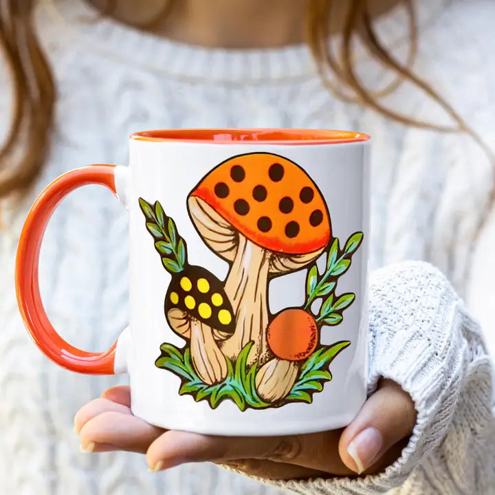 Vintage Mushroom Mug, 15oz