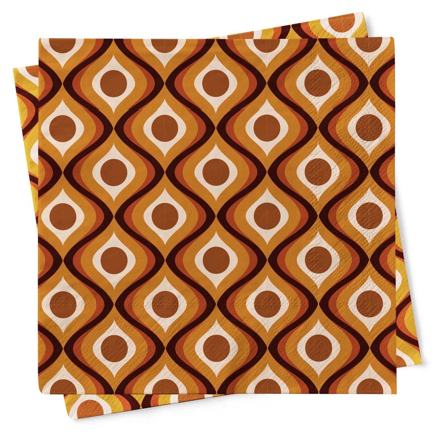 Mod Lounge Paper Co Cocktail Napkin Amber Circle in Waves