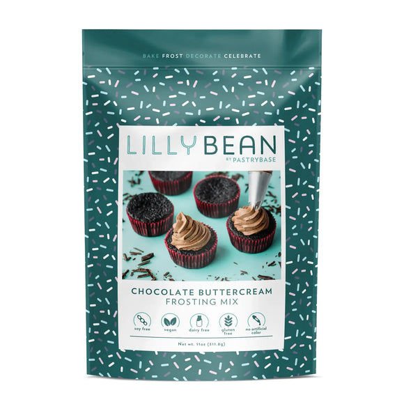 LillyBean Baking Vegan & Gluten-Free Chocolate Buttercream Frosting Mix