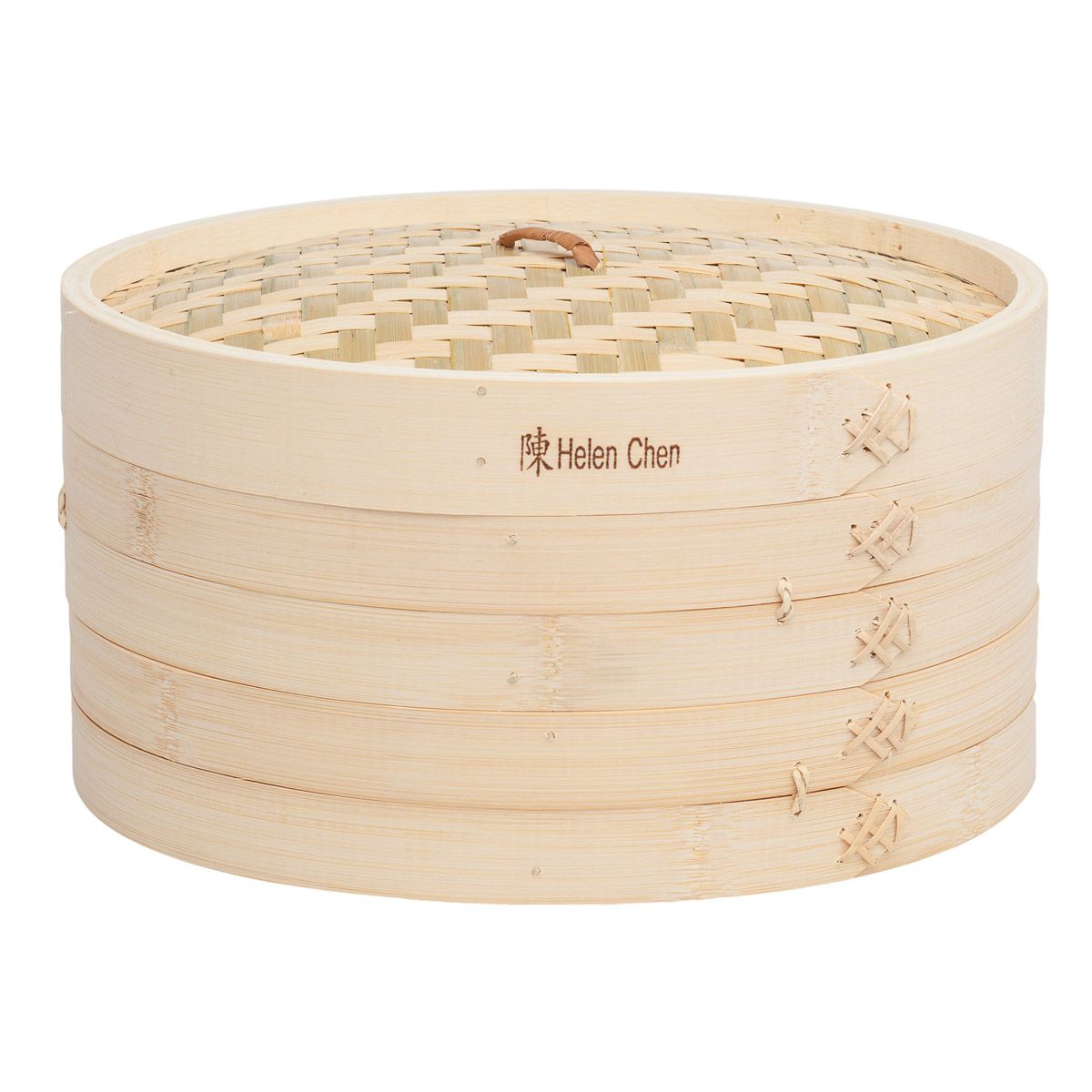 Helen's Asian Kitchen Bamboo Steamer with Lid, 12in