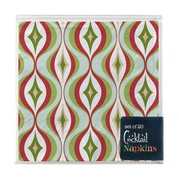 Mod Lounge Paper Co Cocktail Napkin Diamond in Waves