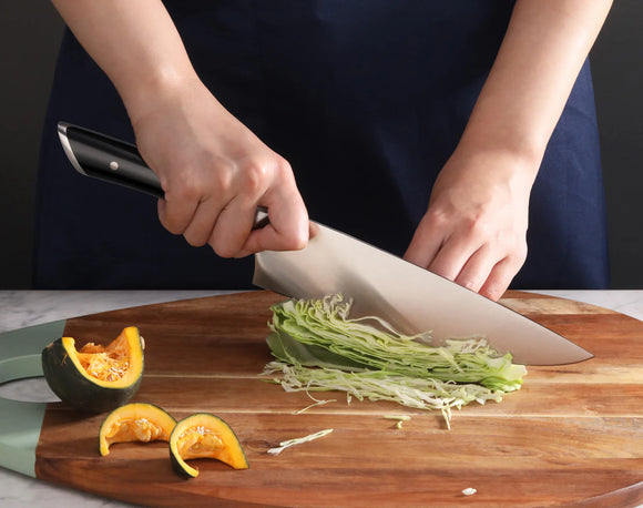 Cangshan HELENA 6pc Knife Block Set, Forged German Steel, HUA Acacia Block, Black