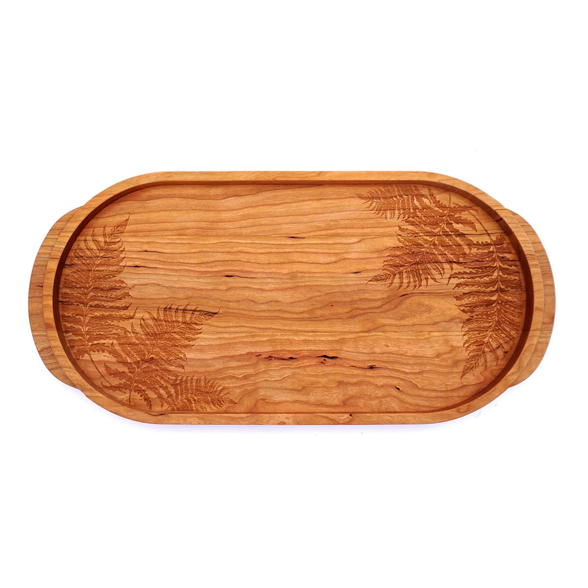 Laura Zindel Cherry Oval Wooden Serving Tray, Multiple Designs