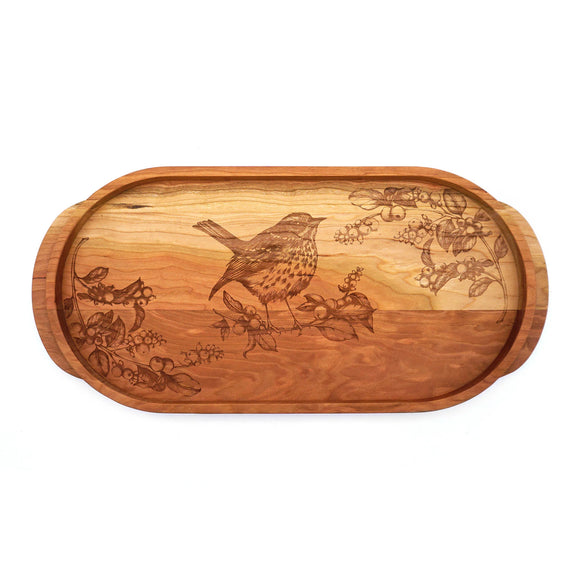 Laura Zindel Cherry Oval Wooden Serving Tray, Multiple Designs