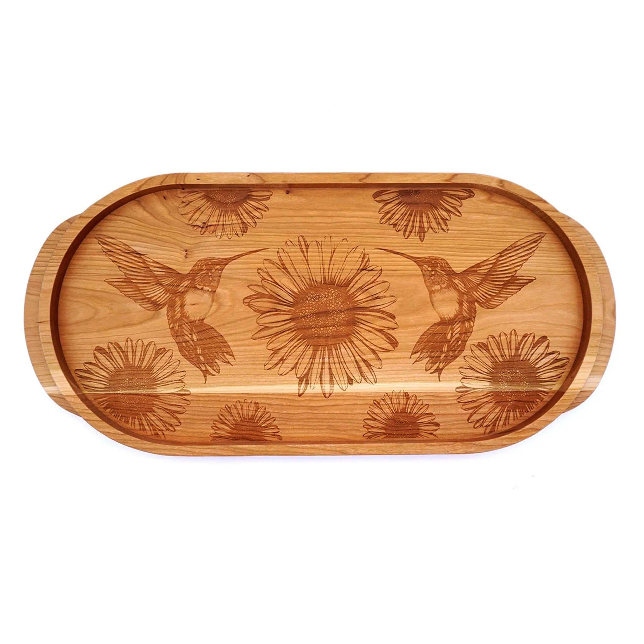 Laura Zindel Cherry Oval Wooden Serving Tray, Multiple Designs