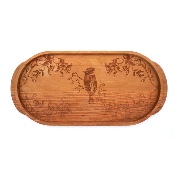 Laura Zindel Cherry Oval Wooden Serving Tray, Multiple Designs
