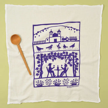 Flour Sack Towel: Vineyard, Purple