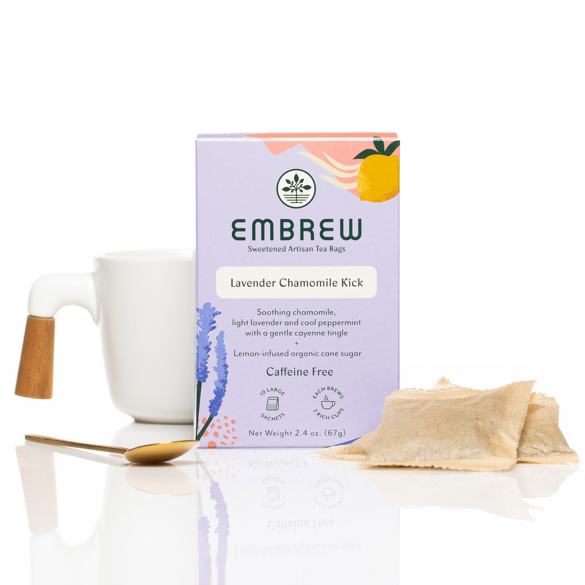 Embrew Tea Lavender Chamomile Kick Sweetened Tea Bags