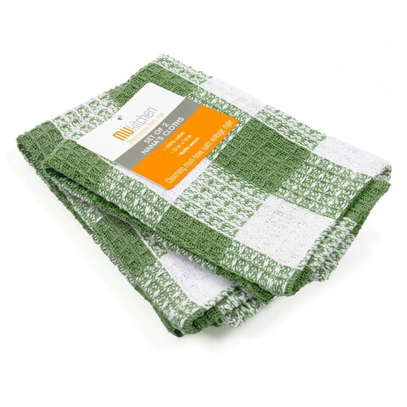 Mü Kitchen Nana's Dishcloth, Set of 2, Hedge